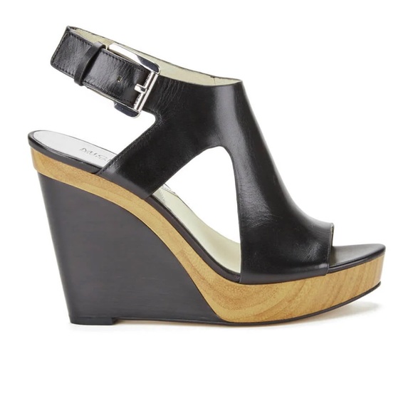 MICHAEL Michael Kors Josephine Leather Platform Wedge Sandal - Picture 2 of 11